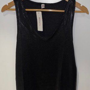 Black Shiny Tank Top